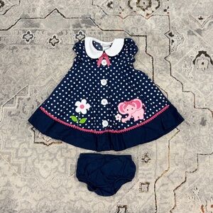 Bonnie Jean dress with diaper cover, 24 months